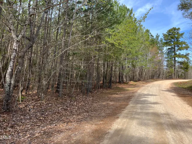 a backyard of a house with large trees