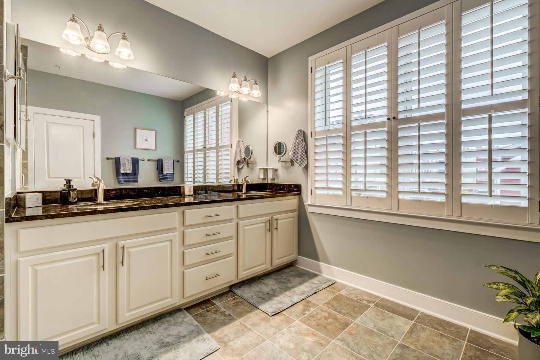 2207 Main Line Boulevard, Unit 101 Alexandria, VA 22301 - Photo 36 of 46 a spacious bathroom with double vanity and a large mirror