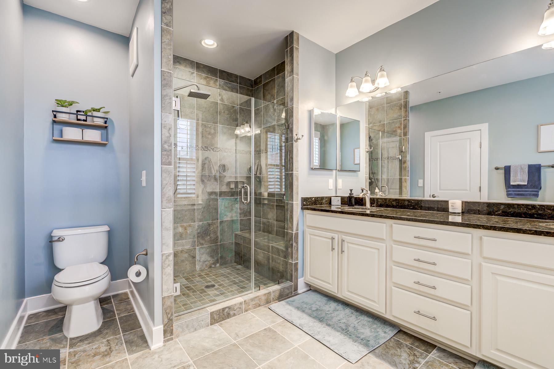2207 Main Line Boulevard, Unit 101 Alexandria, VA 22301 - Photo 37 of 46 a bathroom with a double vanity sink mirror and toilet