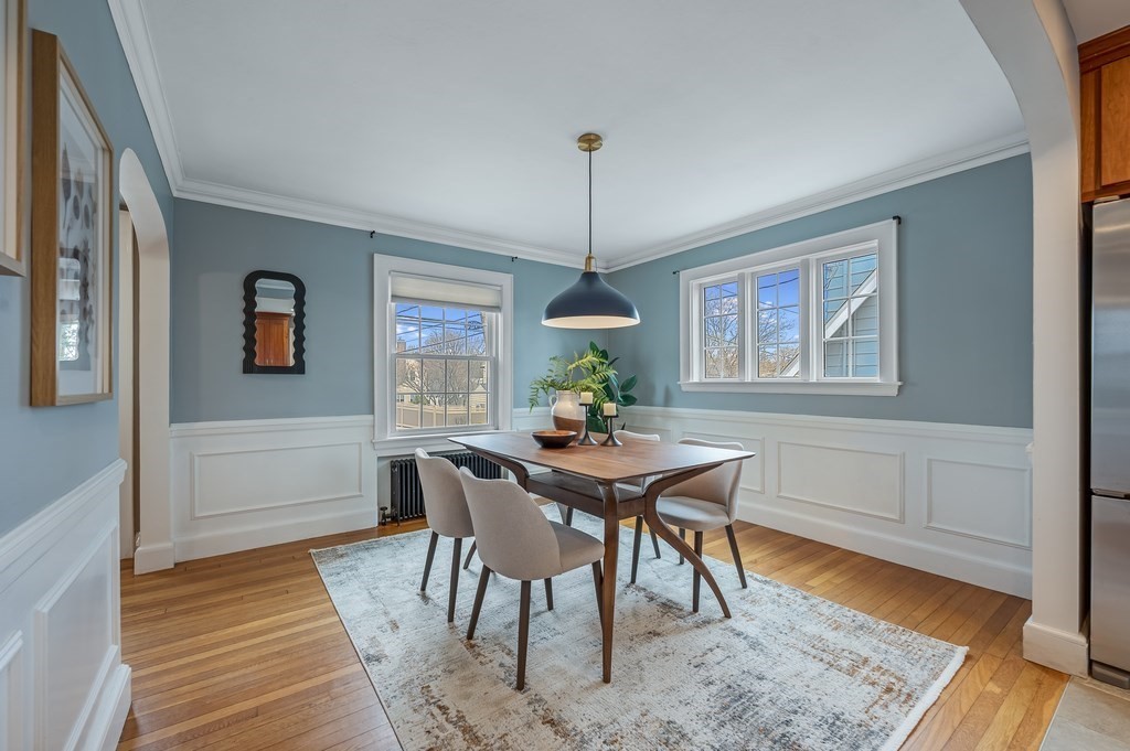 38 Cerdan Avenue Boston, MA 02132 - Photo 4 of 40 a view of a dining room with furniture window and wooden floor