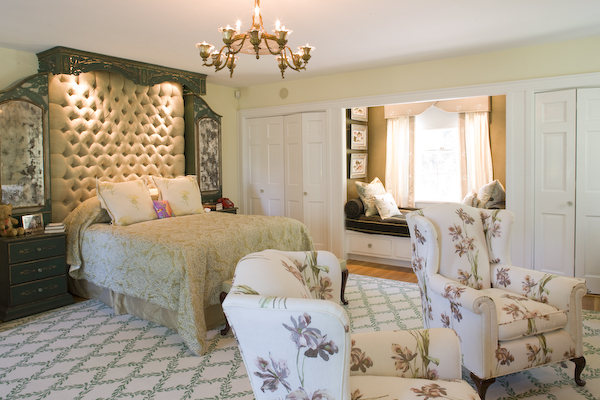 6 Glendale Road Stockbridge, MA 01229 - Photo 35 of 45 a bedroom with a bed and a chandelier