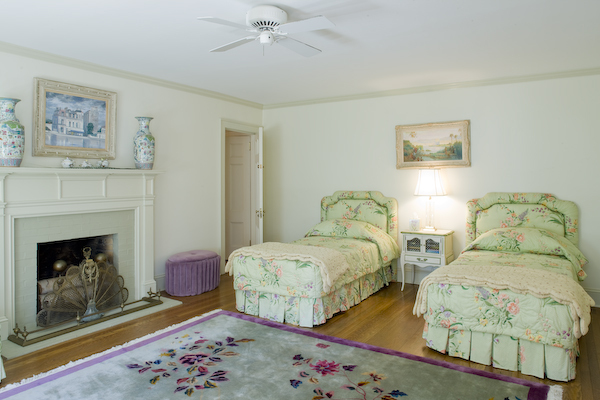 6 Glendale Road Stockbridge, MA 01229 - Photo 39 of 45 a bedroom with two beds and a fireplace