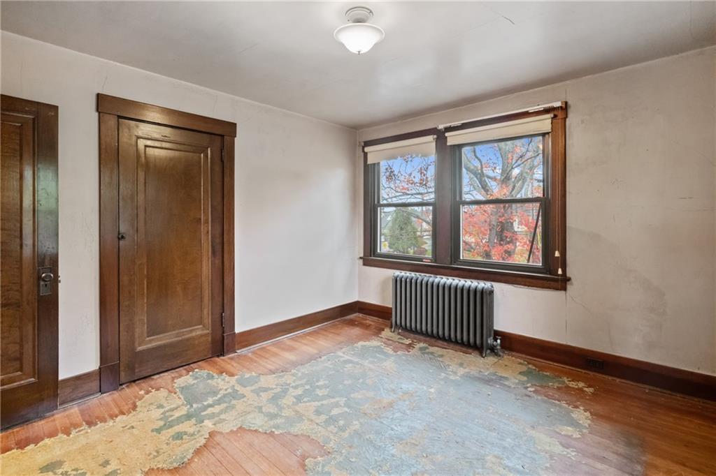 155 Hinkel Road Pittsburgh, PA 15229 - Photo 21 of 40 Old carpet was removed. Carpet backing/padding stuck to the wood but can be removed to reveal beautiful flooring.