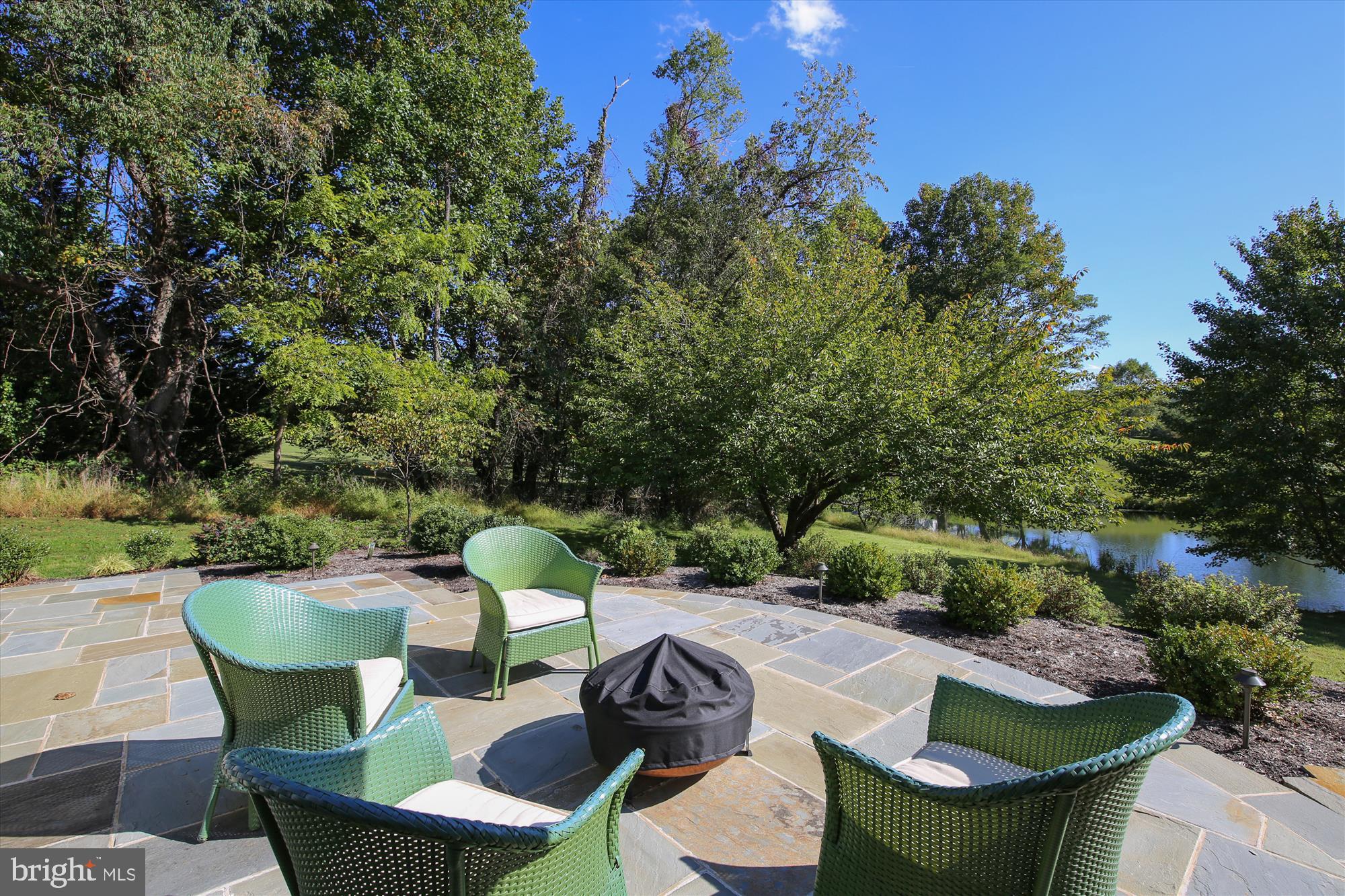 535 Springvale Road Great Falls, VA 22066 - Photo 29 of 80 Stone patio overlooks the pond