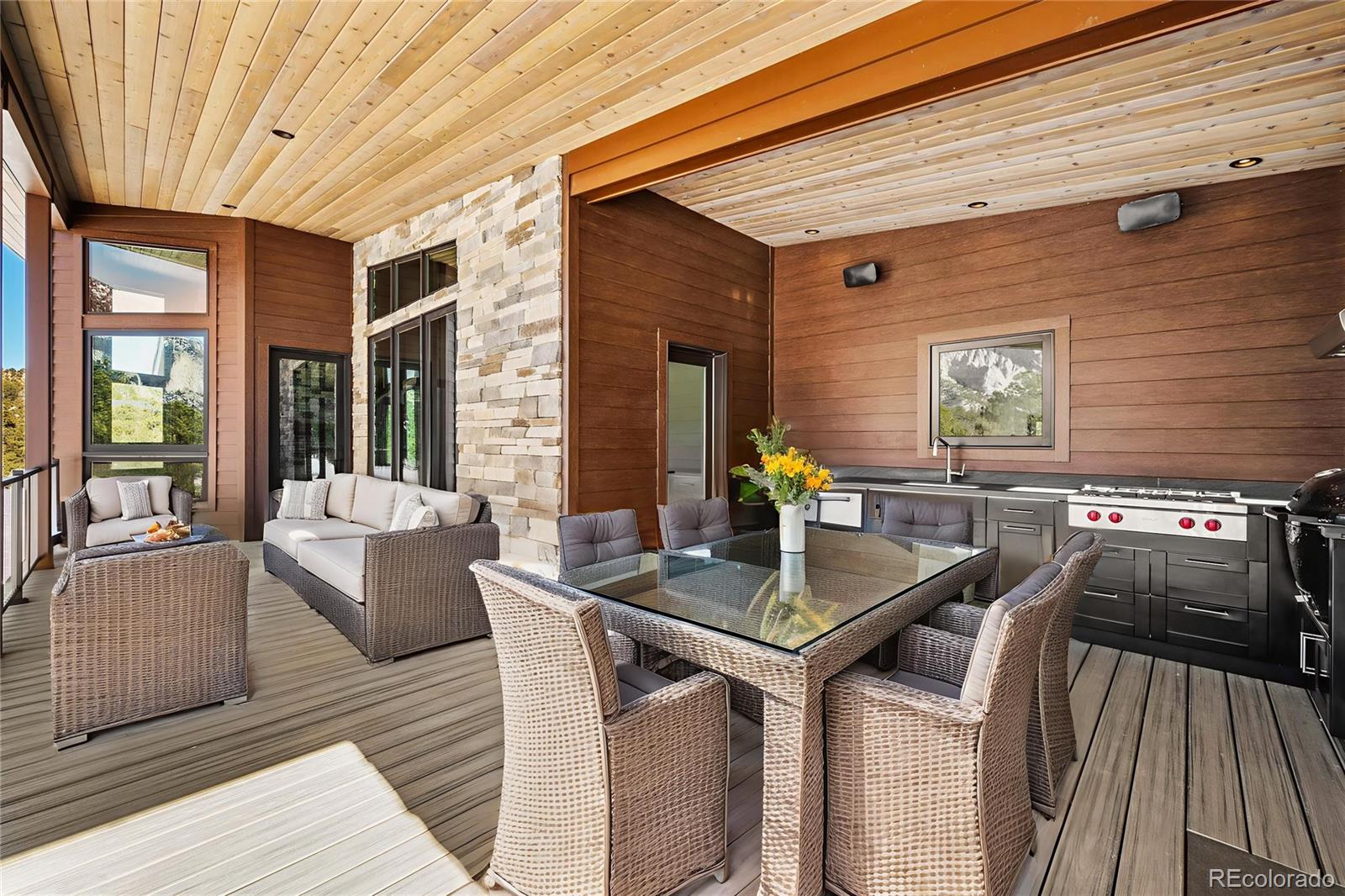 21261 Broadview Road Nathrop, CO 81236 - Photo 34 of 49 a view of a dining room with furniture and window