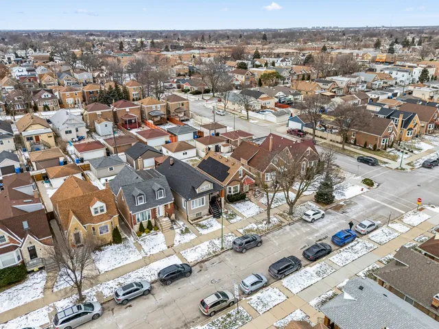 an aerial view of a city