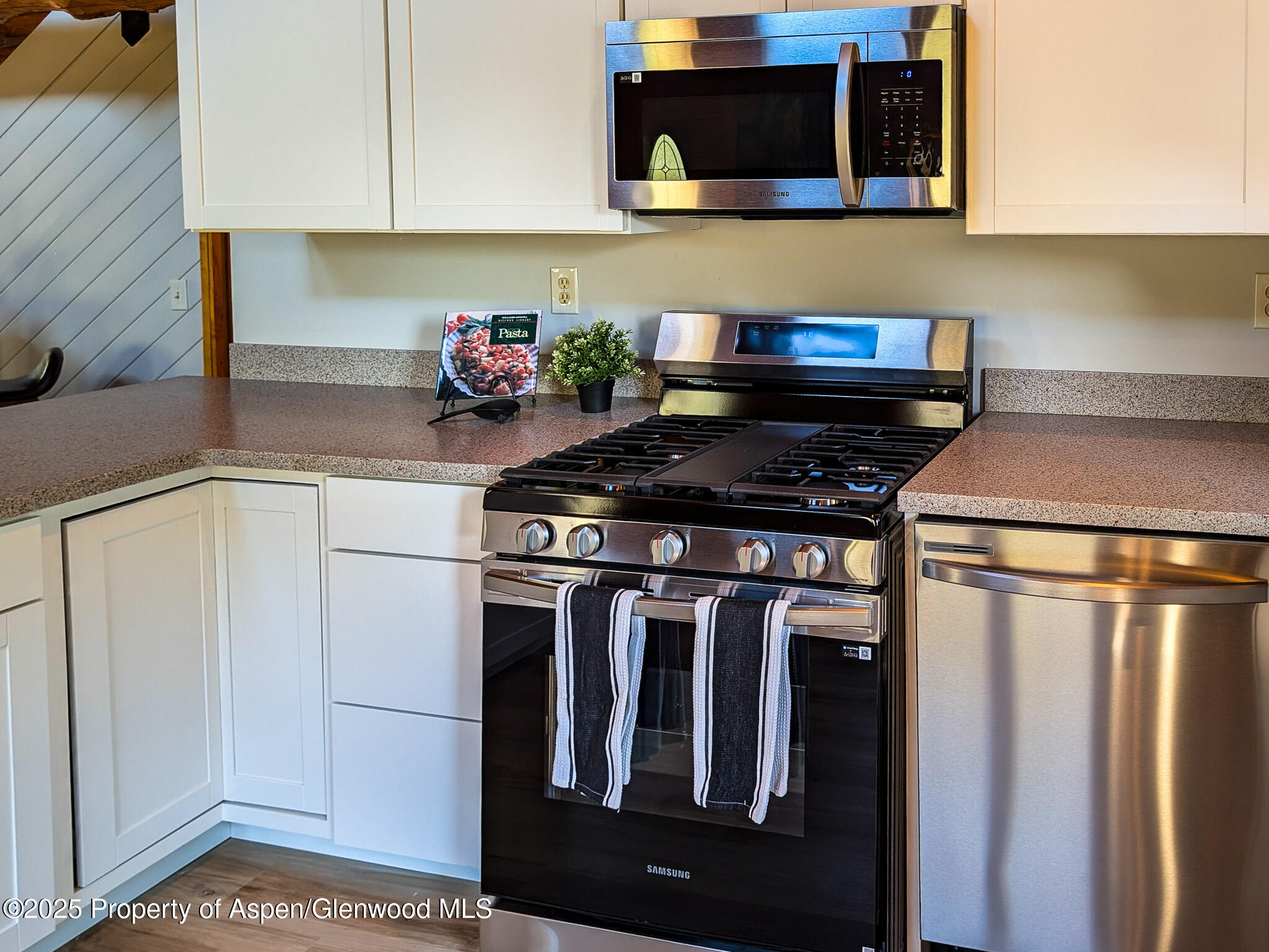 96 Apache Drive New Castle, CO 81647 - Photo 10 of 34 a kitchen with stainless steel appliances granite countertop a stove a refrigerator and a microwave