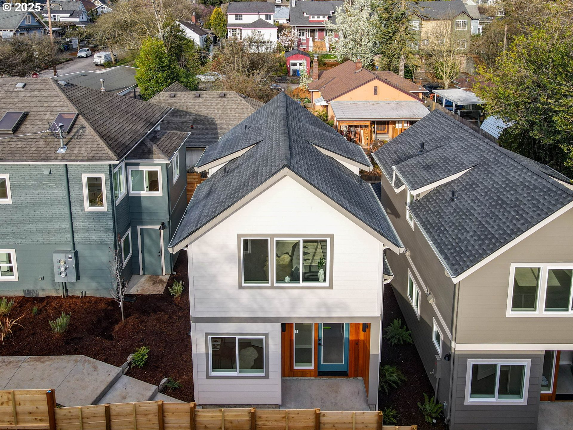a aerial view of a house