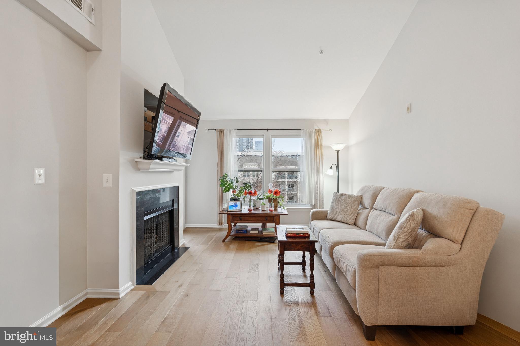 12000 Market Street, Unit 445 Reston, VA 20190 - Photo 4 of 51 Living room with vaulted ceiling