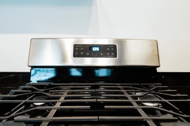 a close view of stove top oven