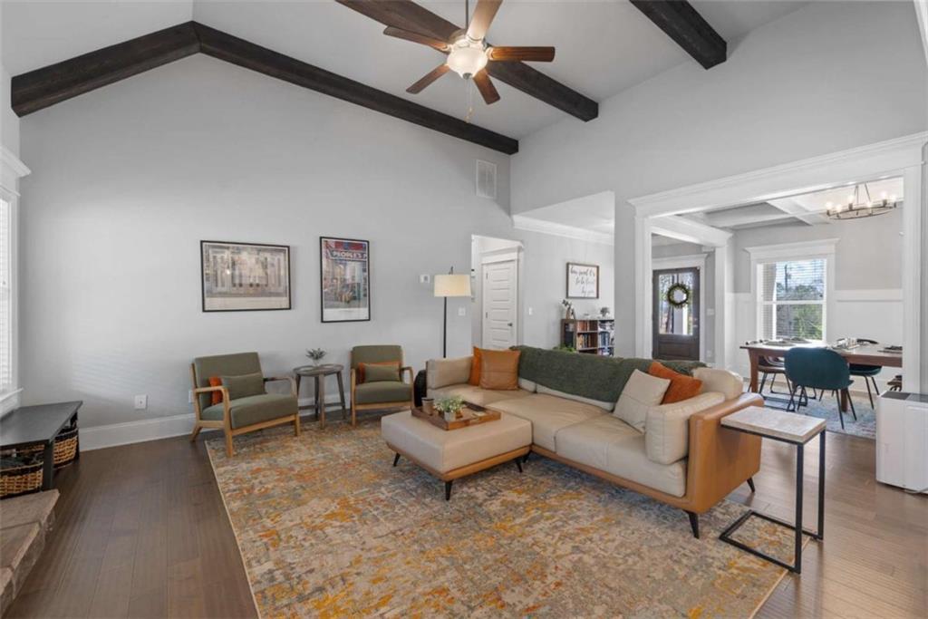 105 Capps Lane Eatonton, GA 31024 - Photo 39 of 65 a living room with furniture and a ceiling fan