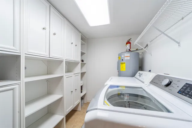 a view of a building with a garden