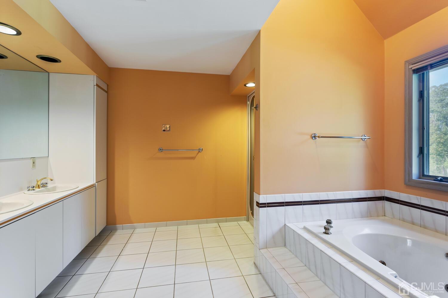 49 Brookside Road Millstone Township, NJ 08510 - Photo 35 of 60 a bathroom with a tub shower and a sink