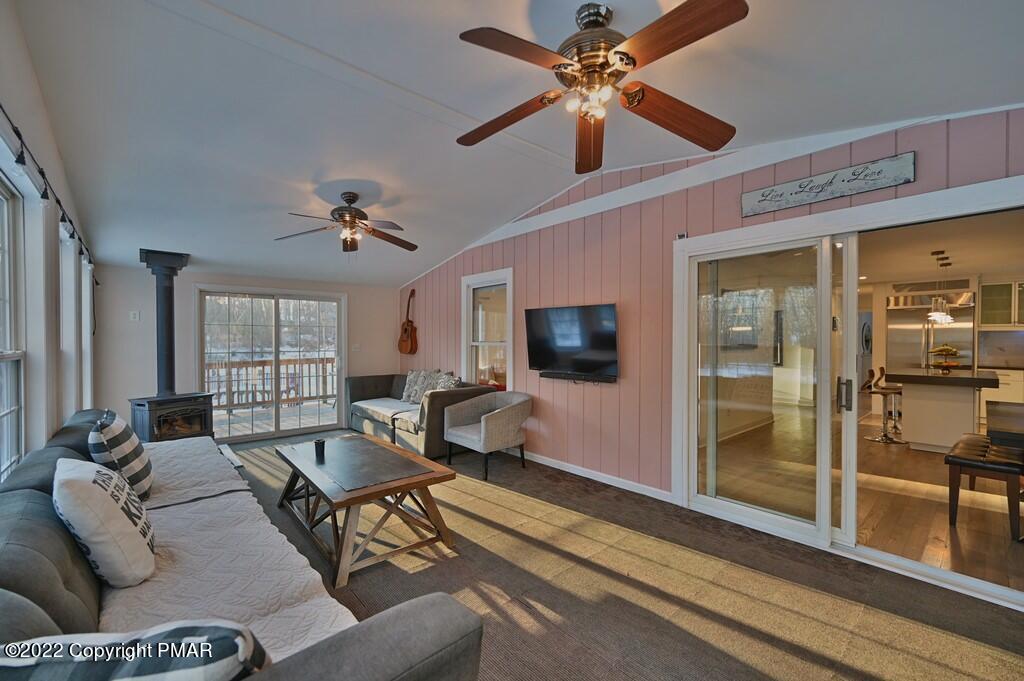 428 Big Oak Road Canadensis, PA 18325 - Photo 17 of 54 Family Room w/ Wood Stove