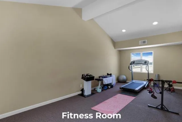 a room with furniture and a window