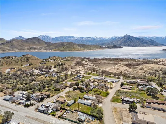 an aerial view of residential building and street