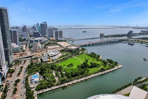 an aerial view of a city