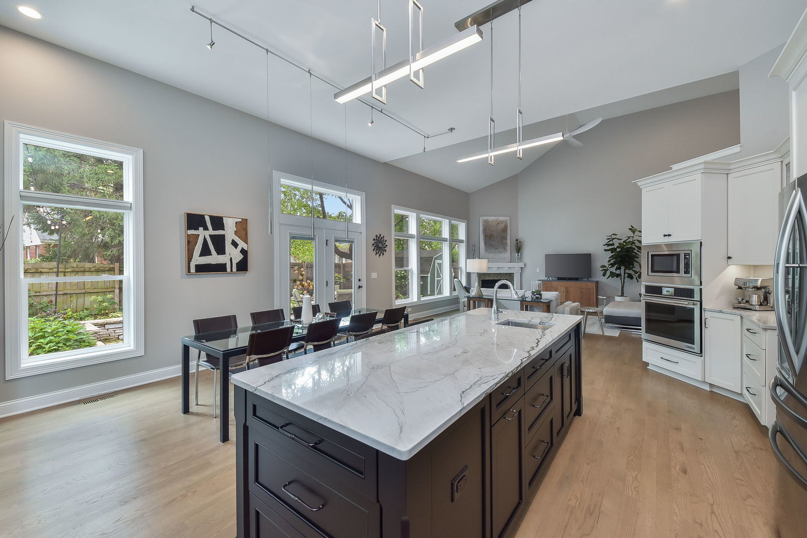 436 East Hillside Road Naperville, IL 60540 - Photo 18 of 59 a kitchen with counter top space and center island
