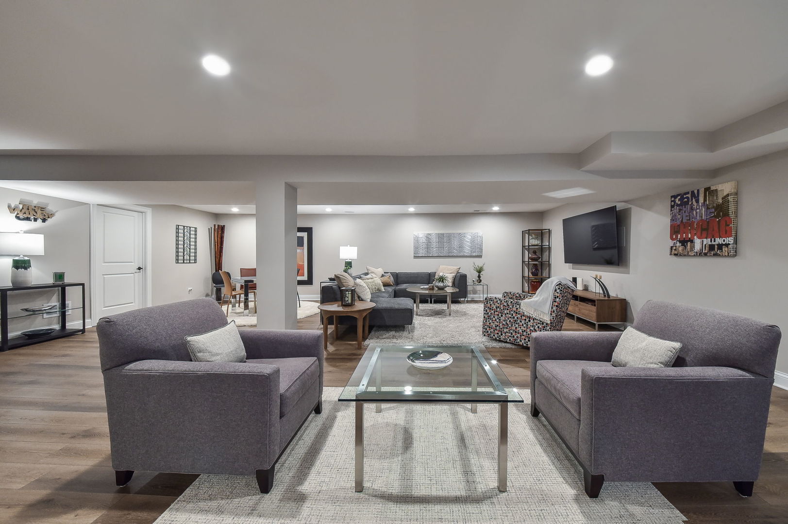 436 East Hillside Road Naperville, IL 60540 - Photo 37 of 59 a living room with furniture and view of kitchen