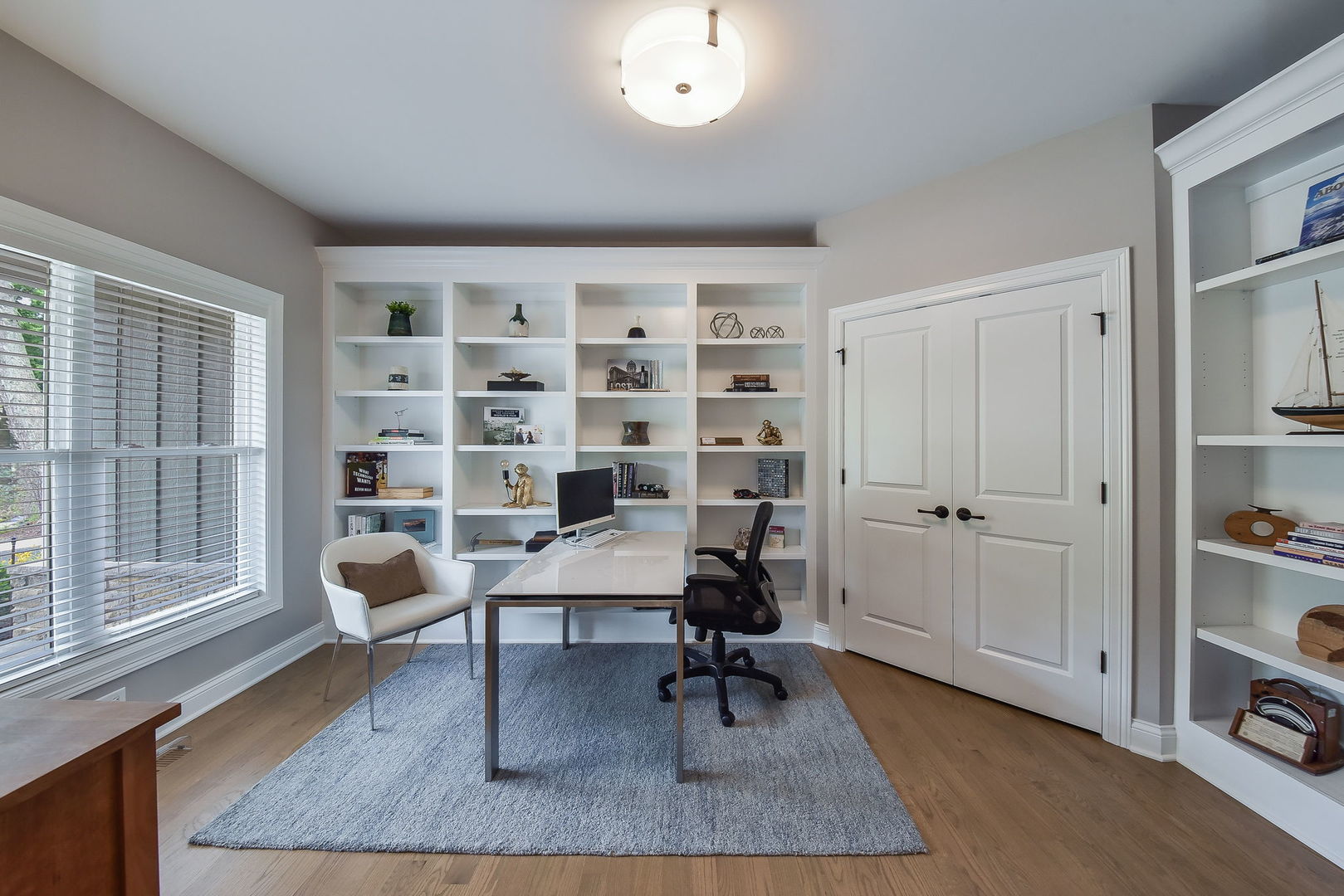 436 East Hillside Road Naperville, IL 60540 - Photo 9 of 59 a view of a workspace with furniture and a window