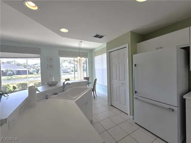 a living room with a large window