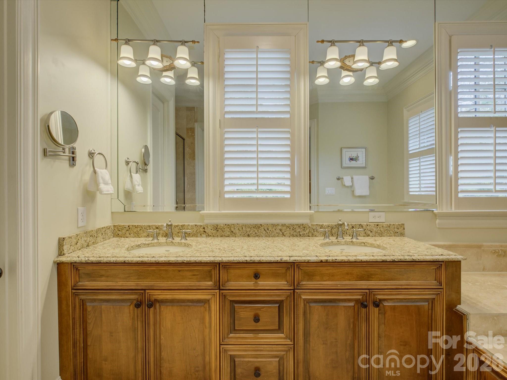 5060 Carmel Road Charlotte, NC 28226 - Photo 23 of 46 a bathroom with a sink vanity and a mirror
