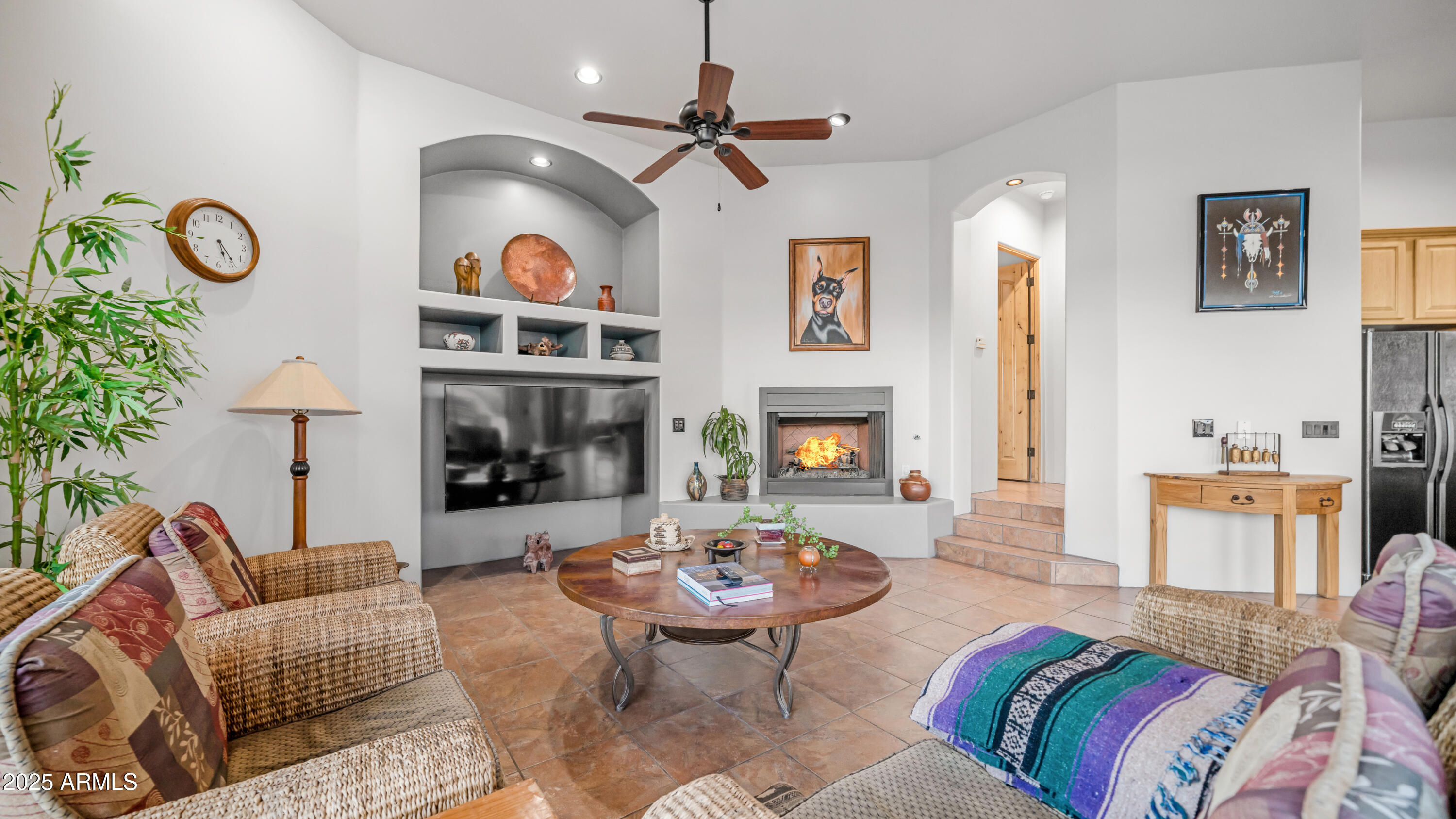 42215 North La Plata Road Scottsdale, AZ 85262 - Photo 15 of 93 a living room with furniture and a fireplace