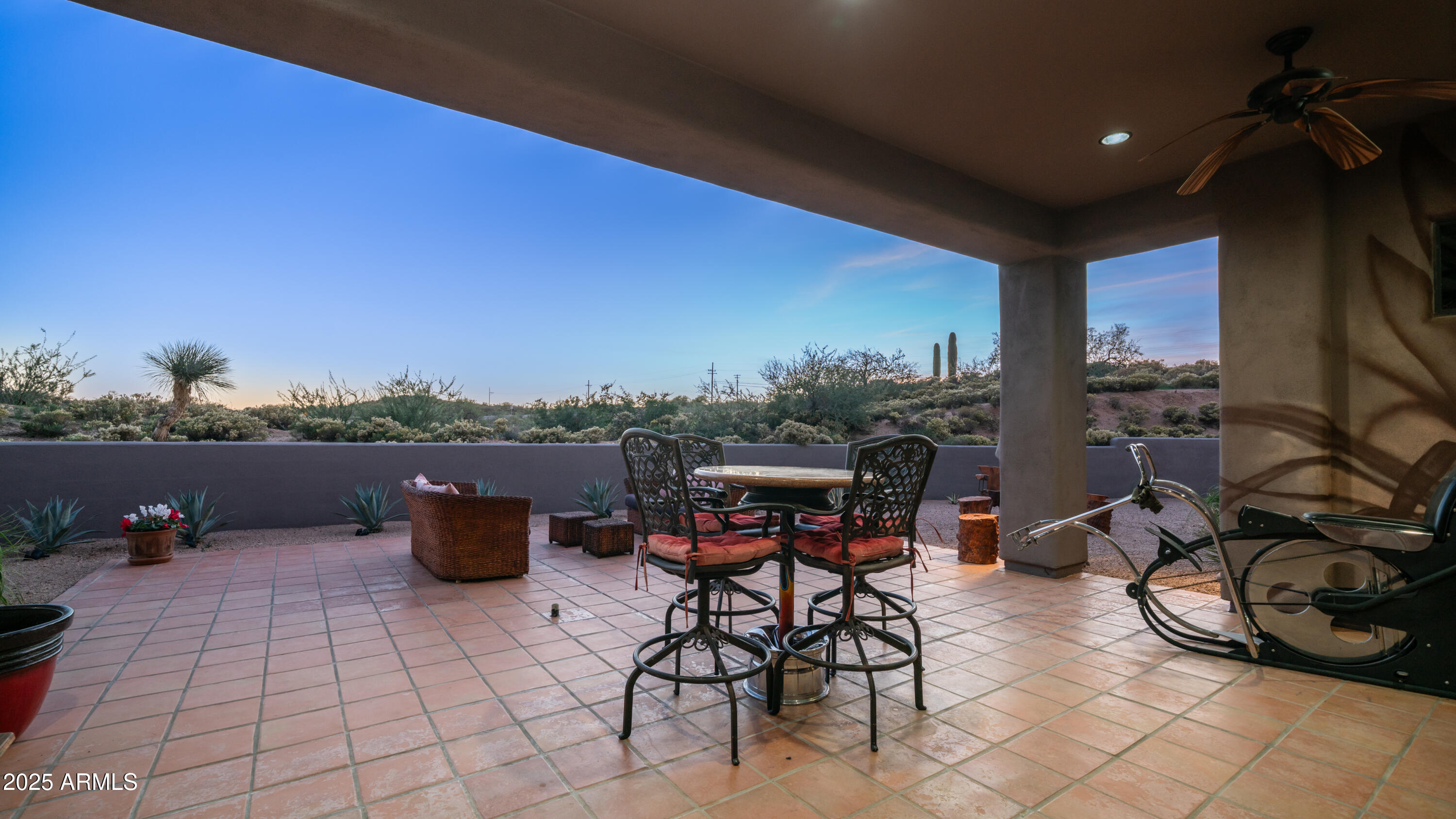 42215 North La Plata Road Scottsdale, AZ 85262 - Photo 51 of 93 a view of a terrace with furniture and a potted plants