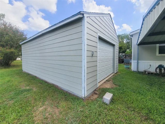a backyard of a house