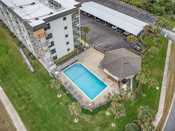 a view of balcony with an ocean