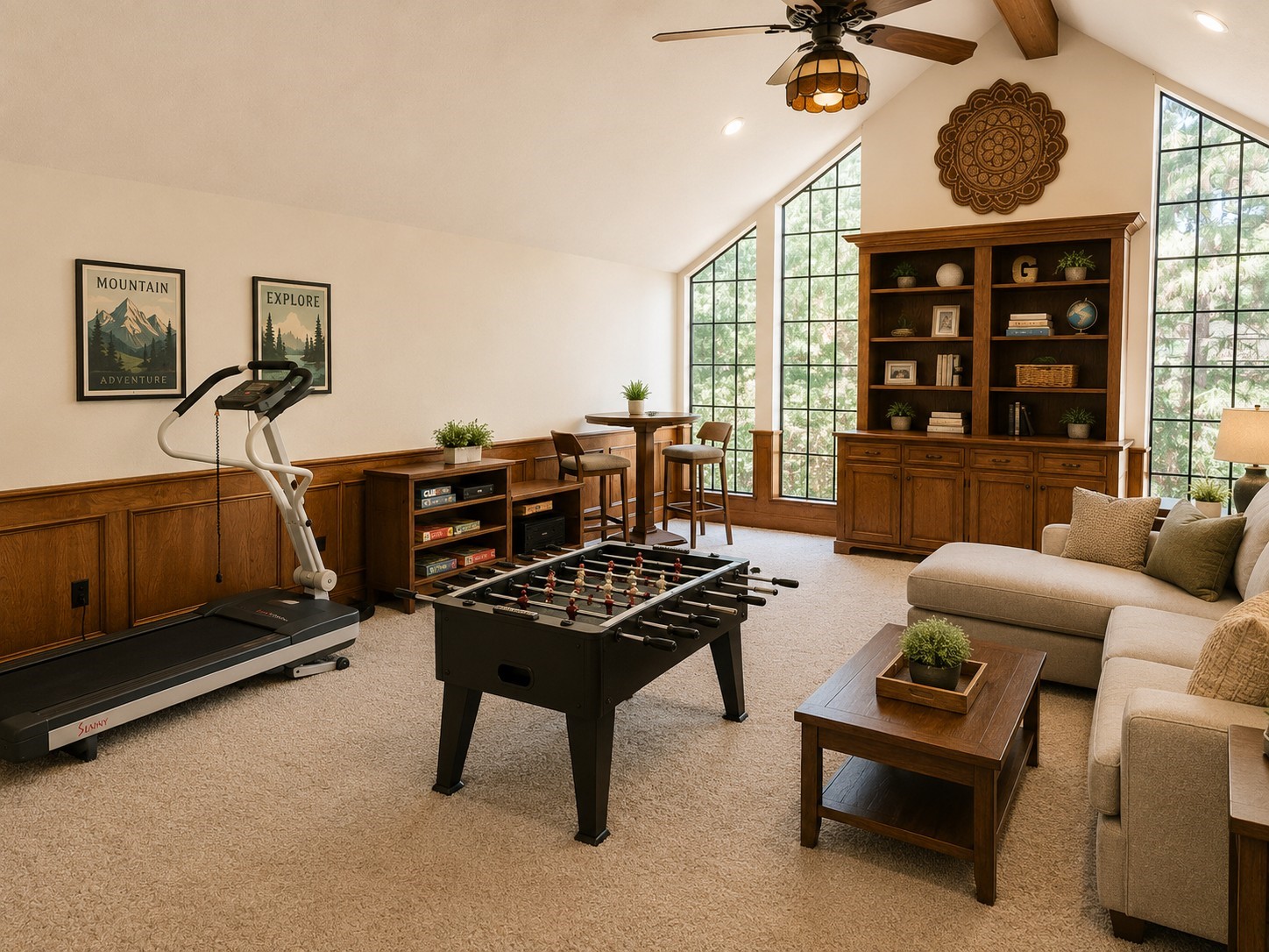 5518 Lacreek Lane Spring, TX 77379 - Photo 21 of 29 UPSTAIRS GAME ROOM - Oversized bonus space offering flexibility for a variety of uses, from movie nights and entertaining to a home gym, hobby area or additional living space.