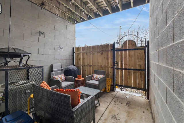 a outdoor living space with patio furniture