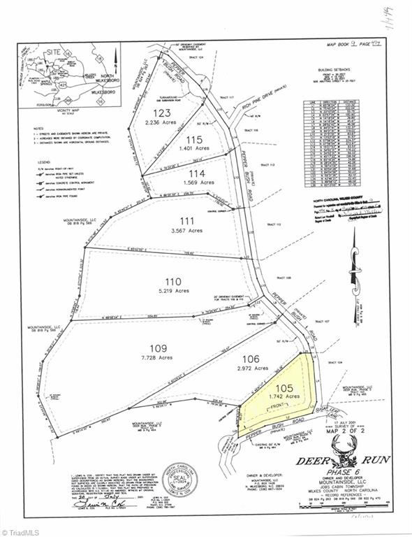 Lot 105 Pepper Bush Road Purlear, NC 28665 - Photo 4 of 25 Plat Lot 105