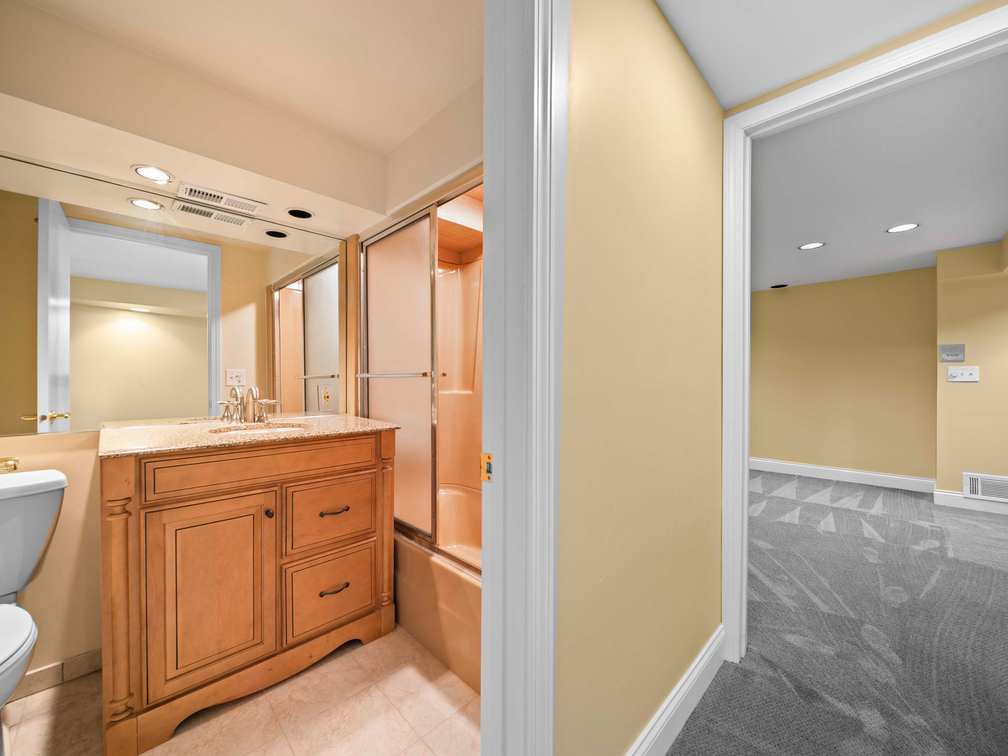 1125 Golfview Road Glenview, IL 60025 - Photo 37 of 44 a bathroom with a granite countertop sink mirror and