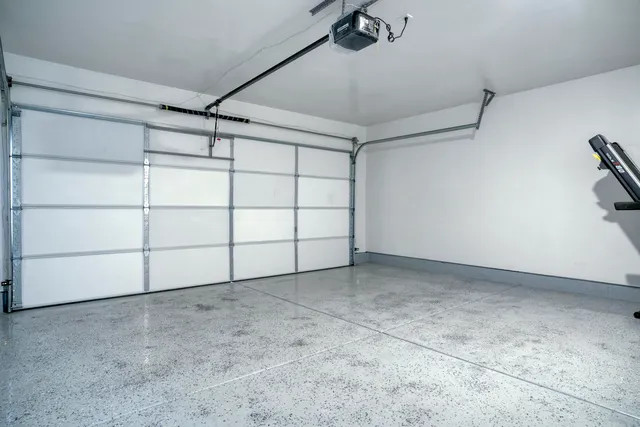 a view of a garage