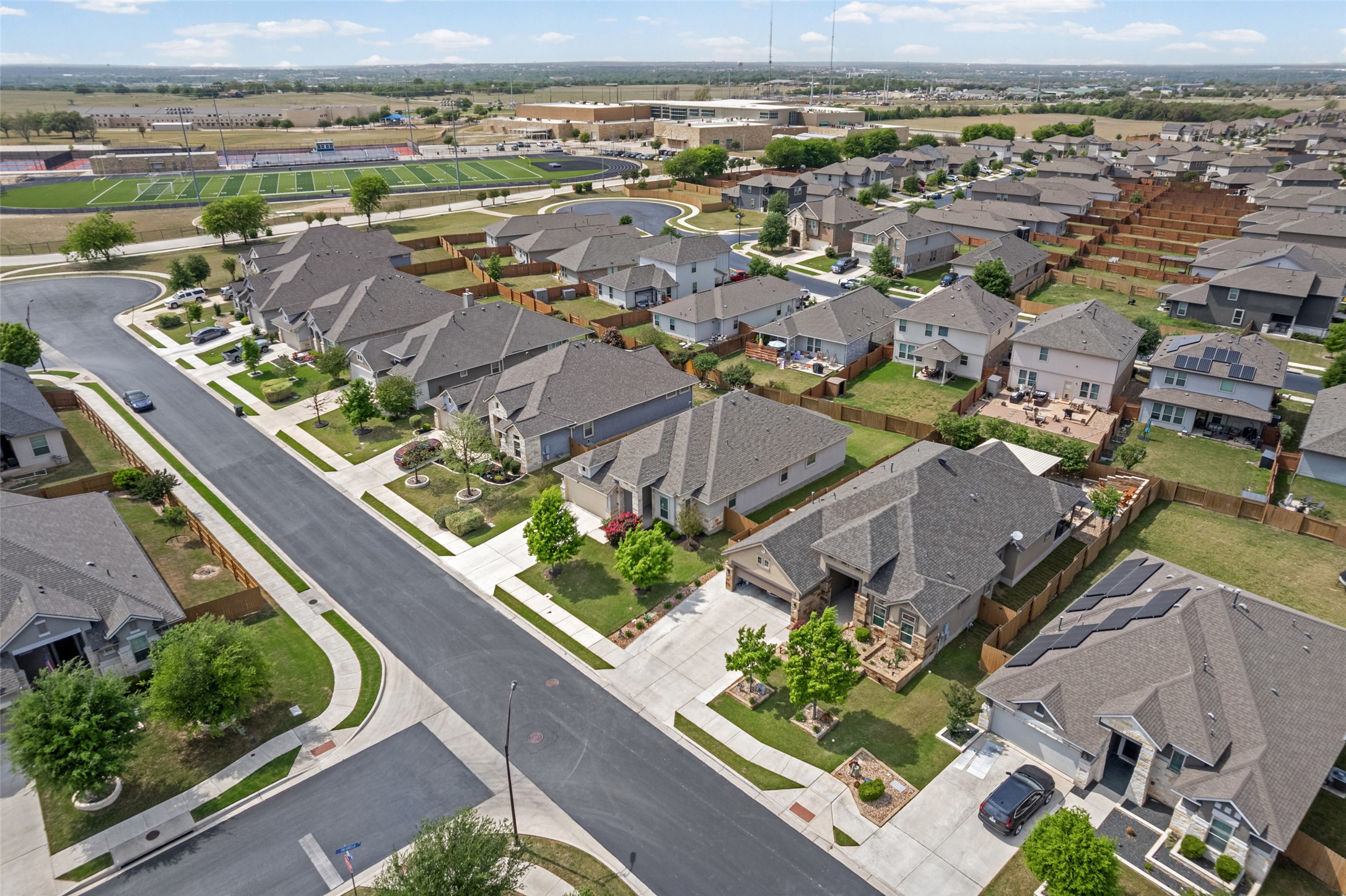 704 Muster Bend Georgetown, TX 78626 - Photo 36 of 38 Aerial perspective of suburban area
