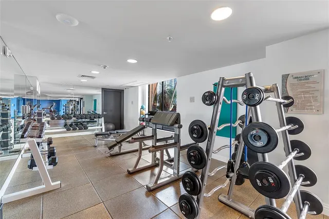 a city view with tall buildings