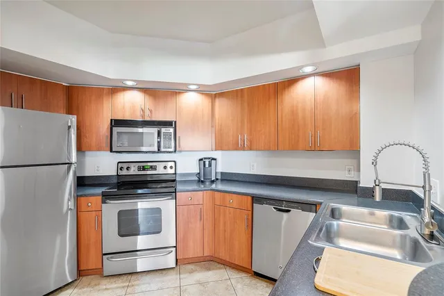 a view of a city that has tall buildings