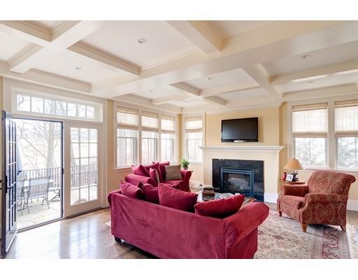 106 Day Street Newton, MA 02466 - Photo 5 of 30 a living room with furniture and a fireplace