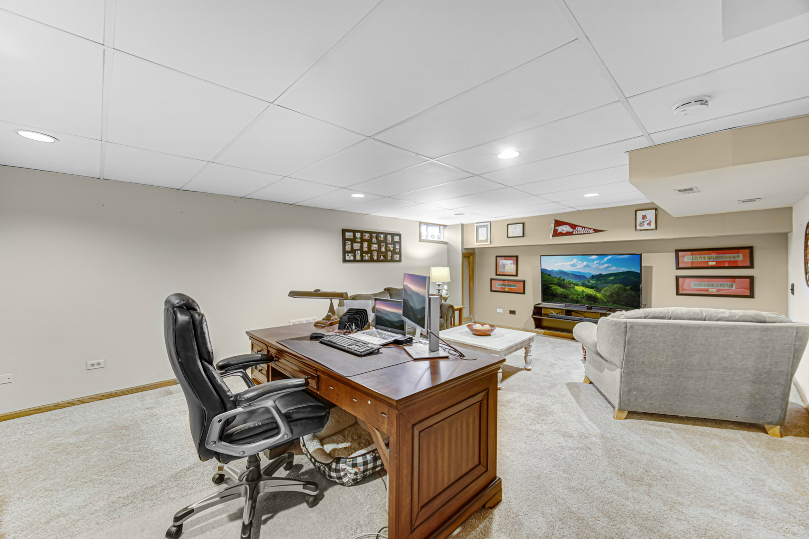 1910 Coventry Road New Lenox, IL 60451 - Photo 20 of 40 a work room with furniture and a fireplace