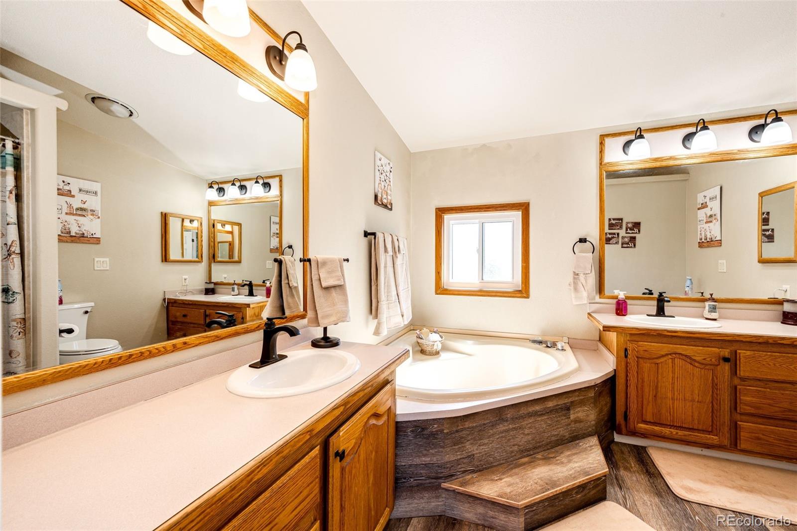 36810 View Ridge Drive Elizabeth, CO 80107 - Photo 32 of 46 a bathroom with a sink and a mirror