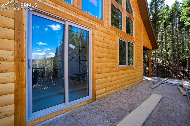 a view of a balcony with a pot