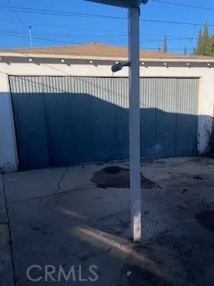 a view of a wooden door