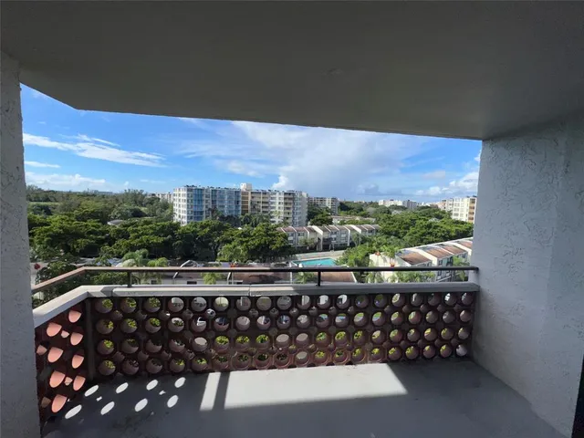 a view of city from the balcony