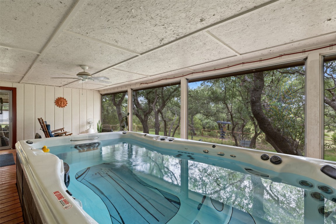 270 Rollin N Ranch Road Blanco, TX 78606 - Photo 25 of 27 a view of a dining room with furniture window and outside view