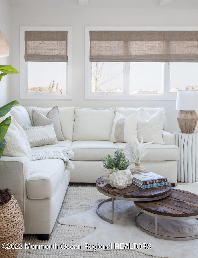 76 Bridge Avenue, Unit REAR COTTAGE Point Pleasant Beach, NJ 08742 - Photo 5 of 13 a living room with furniture and a large window