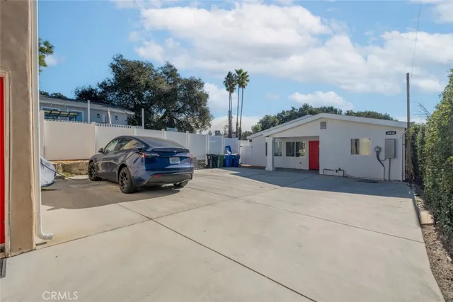 a car parked in front of house