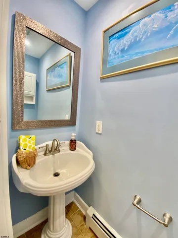 a view of a room with a big room