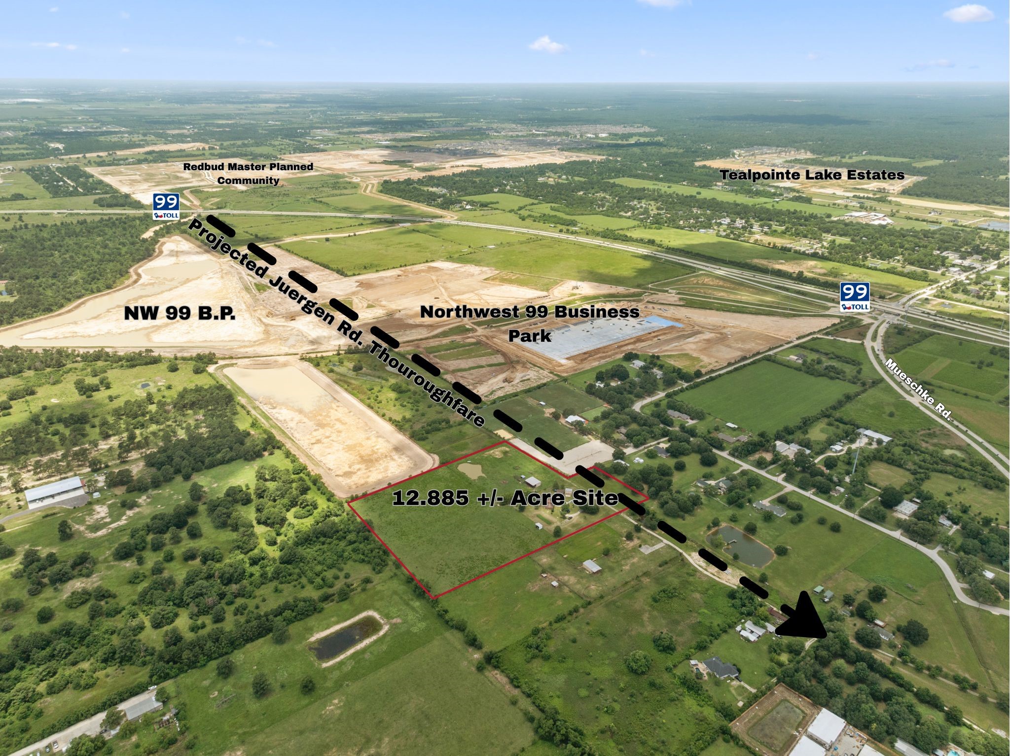 19105 Mueschke Road Tomball, TX 77377 - Photo 6 of 42 Future Juergen Road frontage potential creates long-term upside for investors and developers.