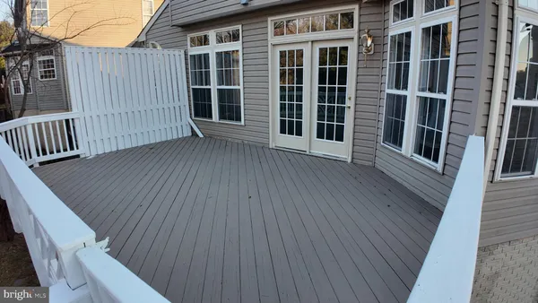 a view of front door deck